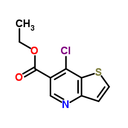 7-氯噻吩并[3,2-b]吡啶-6-羧酸结构式
