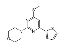 4-(4-methylsulfanyl-6-thiophen-2-ylpyrimidin-2-yl)morpholine结构式