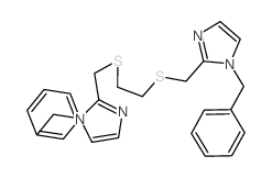 1-benzyl-2-[2-[(1-benzylimidazol-2-yl)methylsulfanyl]ethylsulfanylmethyl]imidazole结构式