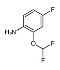 2-(Difluoromethoxy)-4-fluoroaniline结构式