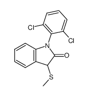 1-(2,6-dichlorophenyl)-3-(methylthio)oxindole结构式