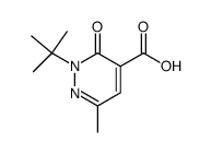 2-t-butyl-2,3-dihydro-6-methyl-3-oxopyridazine-4-carboxylic acid结构式