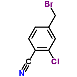 4-(Bromomethyl)-2-chlorobenzonitrile结构式