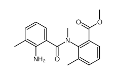 methyl 3-methyl-N-methyl-N-(3-methyl-2-aminobenzoyl)anthranilate结构式