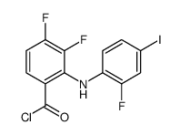 3,4-difluoro-2-(2-fluoro-4-iodoanilino)benzoyl chloride结构式