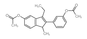 3-(5-(Acetyloxy)-3-ethyl-1-methyl-1H-inden-2-yl)phenyl acetate结构式