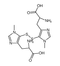 (2S)-2-amino-3-[5-[[5-[(2S)-2-amino-2-carboxyethyl]-3-methylimidazol-4-yl]disulfanyl]-1-methylimidazol-4-yl]propanoic acid结构式