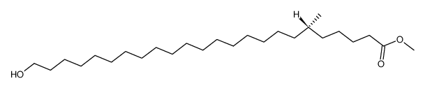 (S)-24-Hydroxy-6-methyltetracosansaeure-methylester结构式