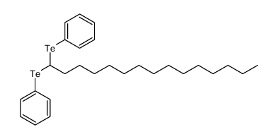 pentadecane-1,1-diylbis(phenyltellane)结构式