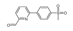 6-[4-(甲砜基)苯基]-2-吡啶甲醛结构式