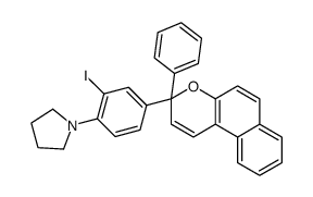 1-[2-iodo-4-(3-phenylbenzo[f]chromen-3-yl)phenyl]pyrrolidine结构式