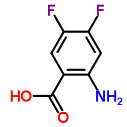 2-氨基-4,5-二氟苯甲酸结构式