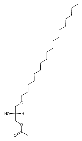 (R)-1-O-octadecyl-3-acetyl-sn-glycerol结构式