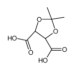 (4R,5R)-2,2-dimethyl-1,3-dioxolane-4,5-dicarboxylic acid结构式