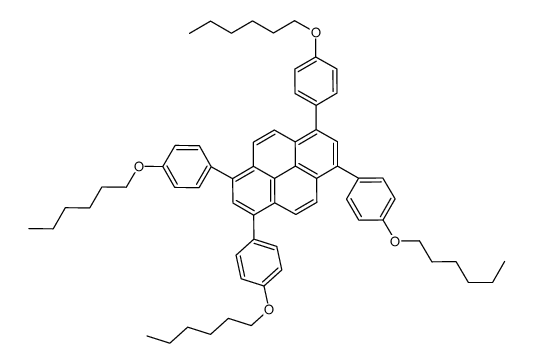 1,3,6,8-tetrakis(4-hexoxyphenyl)pyrene结构式