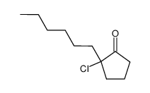 2-chloro-2-hexylcyclopentanone结构式