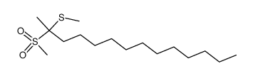 methyl(2-(methylsulfonyl)tetradecan-2-yl)sulfane结构式