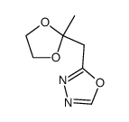 2-(2,2-Ethylendioxypropyl)-1,3,4-oxadiazol结构式