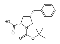 (4S)-1-boc-4-苄基-l-脯氨酸结构式