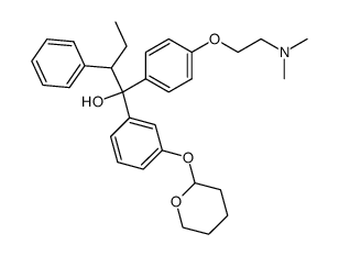 1-(4-(2-(dimethylamino)ethoxy)phenyl)-2-phenyl-1-(3-((tetrahydro-2H-pyran-2-yl)oxy)phenyl)butan-1-ol结构式