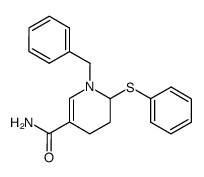 1-benzyl-6-(phenylthio)-1,4,5,6-tetrahydropyridine-3-carboxamide结构式