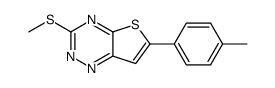 6-(4-methylphenyl)-3-methylsulfanylthieno[2,3-e][1,2,4]triazine结构式