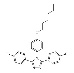 3,5-bis(4-fluorophenyl)-4-(4-hexoxyphenyl)-1,2,4-triazole结构式