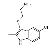 2-[(5-chloro-2-methyl-1H-indol-3-yl)sulfanyl]ethanamine结构式