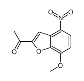 1-(7-methoxy-4-nitro-1-benzofuran-2-yl)ethanone结构式