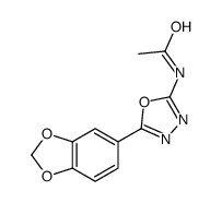 Acetamide, N-(5-(1,3-benzodioxol-5-yl)-1,3,4-oxadiazol-2-yl)-结构式