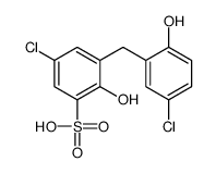 5-chloro-3-[(5-chloro-2-hydroxyphenyl)methyl]-2-hydroxybenzenesulphonic acid结构式