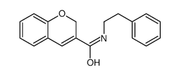 N-(2-phenylethyl)-2H-chromene-3-carboxamide结构式