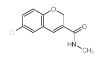 6-chloro-N-methyl-2H-chromene-3-carboxamide结构式