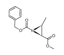 (2S,3S)-3-methylaziridine-1,2-dicarboxylic acid 1-benzylester 2-methyl ester结构式