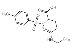 4-(ethylcarbamoyl)-2-[(4-methylphenyl)sulfonylamino]butanoic acid结构式