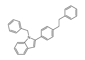 1-benzyl-2-[4-(2-phenylethyl)phenyl]indole结构式