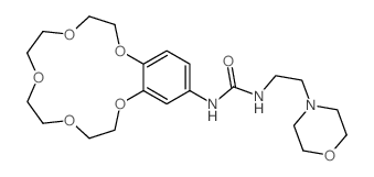 1-(2-morpholin-4-ylethyl)-3-(2,5,8,11,14-pentaoxabicyclo[13.4.0]nonadeca-16,18,20-trien-18-yl)urea结构式