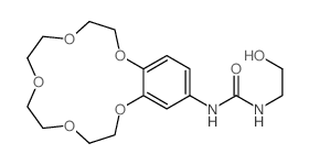 Urea,N-(2-hydroxyethyl)-N'-(2,3,5,6,8,9,11,12-octahydro-1,4,7,10,13-benzopentaoxacyclopentadecin-15-yl)-结构式