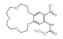 Carbamicacid,(2,3,5,6,8,9,11,12-octahydro-16-nitro-1,4,7,10,13-benzopentaoxacyclopentadecin-15-yl)-,methyl ester (9CI)结构式