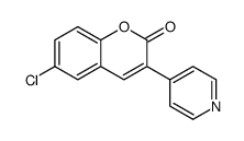 6-CHLORO-3-(PYRIDIN-4-YL)-2H-CHROMEN-2-ONE结构式
