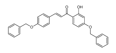 (E)-1-(4-(benzyloxy)-2-hydroxyphenyl)-3-(4-(benzyloxy)phenyl)prop-2-en-1-one结构式
