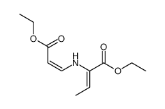 ethyl 2-(((Z)-3-ethoxy-3-oxoprop-1-en-1-yl)amino)but-2-enoate结构式