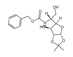 5-benzyloxycarbonylamino-5-deoxy-1,2-O-isopropylidene-α-D-gluco-1,4-furanose结构式