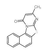 9-Methyl-11H-naphtho[1,2:4,5][1,3]thiazolo[3,2-a]pyrimidin-11-one结构式