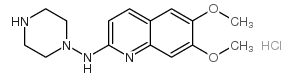 2-哌嗪基-4-氨基-6,7-二甲氧基喹唑啉盐酸盐结构式