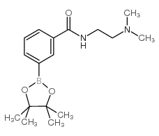 N-(2-二甲基氨基乙基)-3-(4,4,5,5-四甲基-1,3,2-二噁硼烷-2-基)苯甲酰胺结构式