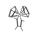 1,1-bis(cyclopentadienyl)-2,3,4,5-tetramethylzirconacyclopentadiene结构式