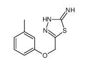 2-AMINO-5-(3-METHYLPHENOXY) METHYL-1,3,4-THIADIAZOLE结构式