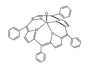 Fe(IV)=O(tetraphenylporphinate)结构式