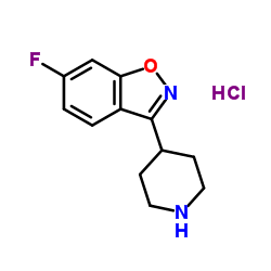 6-氟-3-哌啶-4-基-1,2-苯并异唑盐酸盐结构式